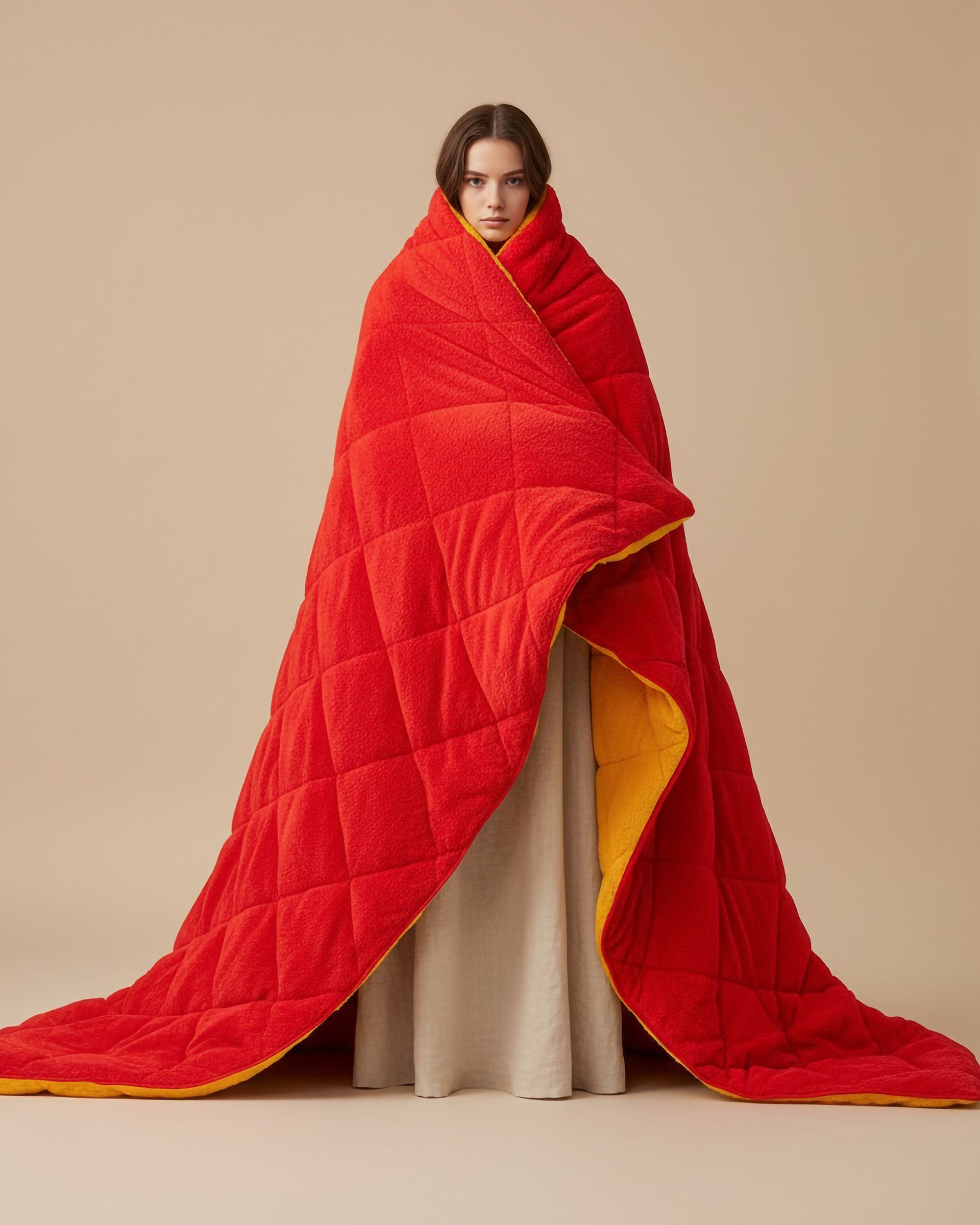 Sarı – Kırmızı Çift Taraflı Wellsoft Yorgan